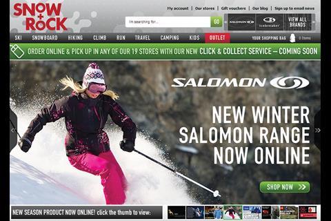 Snow+Rock’s online sales rose after it introduced click-and-collect